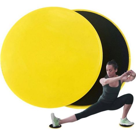 Lot de 2 Disques de glisse, Double face PP/EVA, Diamètre 17 cm, pour musculation à domicile, fitness (1/5)