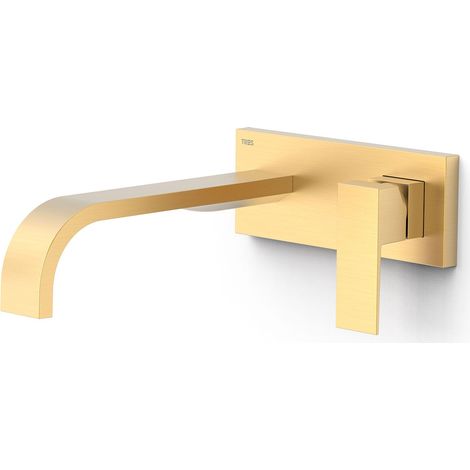 TRES 00630032OM CUADRO Pieza Vista para Cuerpo Empotrado De Lavabo Color Oro Mate 24K - ref: 00630032OM