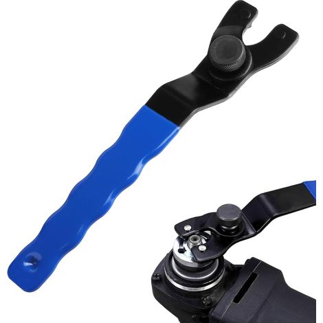 Clé à molette universelle réglable pour meuleuse d'angle 19 cm avec revêtement en plastique antidérapant pour meuleuses d'angle, débroussailleuses et machines de découpe (1/5)