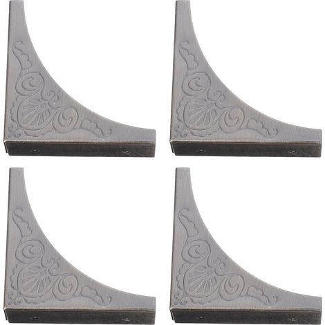 Lot de 4 protections d'angle pour meubles vintage en alliage zinc, (1/5)