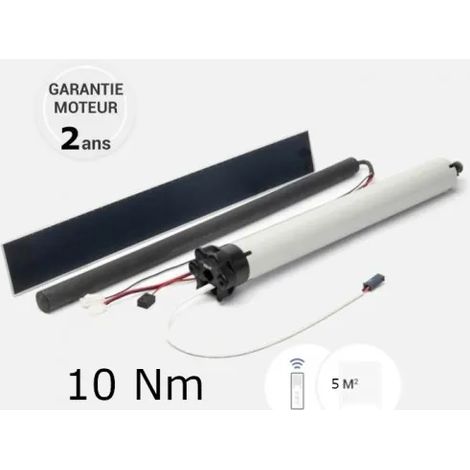 Kit Moteur solaire 10 NM de volet roulant pour tablier de 5 M² maximum (axe ZF 54 MM) (1/4)