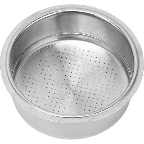 Filtre à café inoxydable 2 tasses, panier filtre pressurisé pour machine espresso, passoire robuste en acier, taille standard, accessoire barista. (1/5)