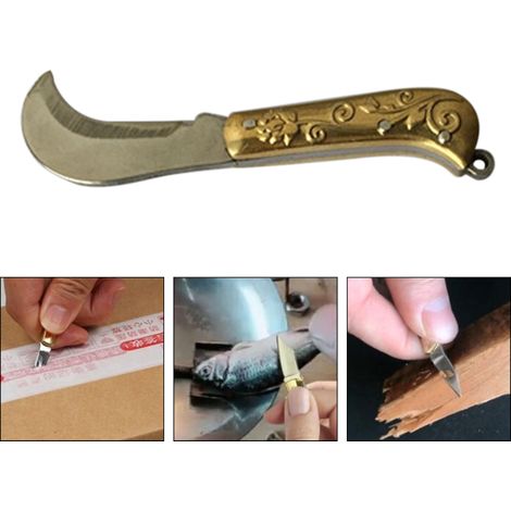 Porte-monnaie mini pliable avec découpeur de poche, outil tactique de survie EDC, couteau pliant et éplucheur multifonction (1/5)