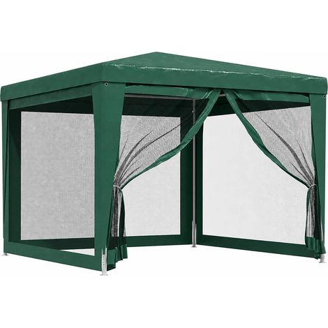 Maison Exclusive - Partyzelt mit 4 Mesh-Seitenwänden Grün 3x3 m H (1/5)