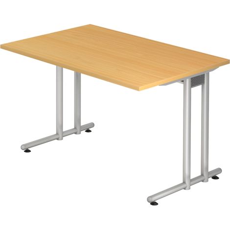 bümö Schreibtisch Serie-N Rechteck: 120 x 80 cm Buche (1/5)
