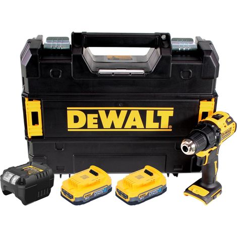 DeWalt DCD 708 E2T Akku Bohrschrauber 18 V 65 Nm Brushless + 2x Powerstack Akku 1,7 Ah + Ladegerät + TSTAK (1/5)