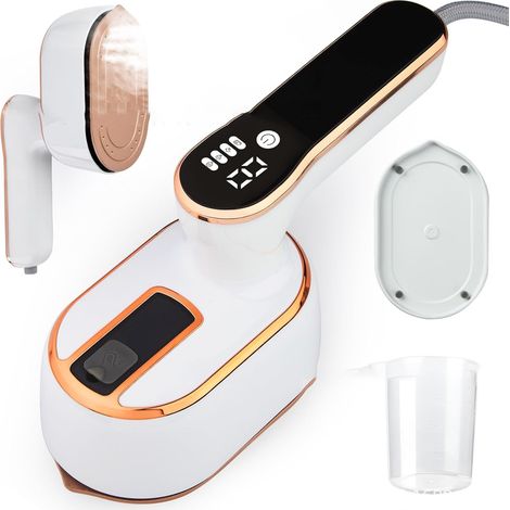 Mini Fer à repasser vapeur, Défroisseur Vapeur de Voyage 2 en 1 portable, 1000 W 15s De Chauffage Rapide, Steam Iron avec réservoir deau 100 ML, Petit Défroisseur à Main pour Maison et Voyage
