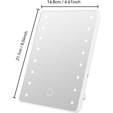 Miroir de maquillage LED sans fil - Miroir de beauté 16 lumières - Miroir de maquillage - Miroir de rasage multifonctionnel - Femeo (1/5)