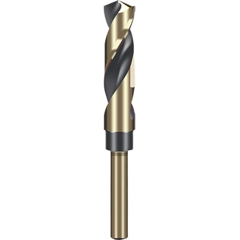 Spiralbohrer mit 15 mm reduziertem Schaft und 10 mm Rundschaft für Edelstahl, Aluminiumlegierungen, Metall, Kupfer, Kunststoff und Holz, hergestellt aus 4341 Schnellarbeitsstahl
