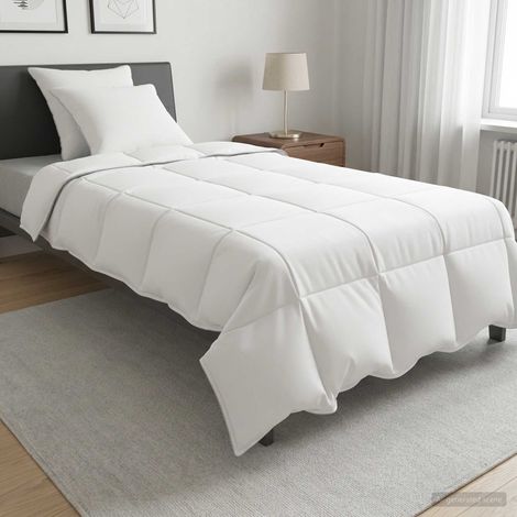 vidaXL Juego de Edredón 2 uds. 140 x 220 cm Verano 150 gsm Blanco (1/5)