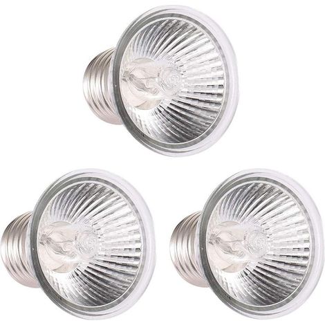 25W Chaleur Lampe UVA UVB Lampe De Réchauffement Ampoule De Chauffage, pour Reptiles Lézard Tortue Aquarium (Ampoule x 3)-Fei Yu (1/5)