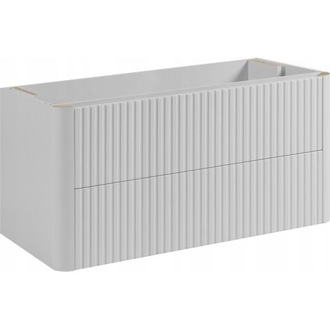 Meuble sous-vasque suspendu LINEA blanc 100 cm (1/5)