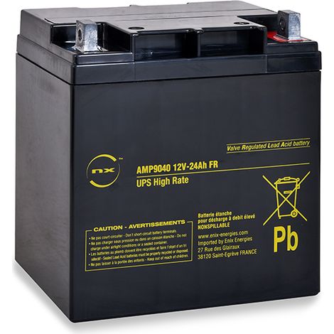 NX - Batterie onduleur (UPS) NX 24-12 UPS High Rate FR 12V 24Ah M6-M (1/3)