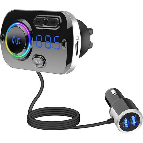 Kit mains libres Bluetooth FM avec lecteur MP3 et chargeur USB pour voiture (1/5)