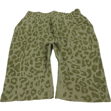 Pantalon de fitness cinq points taille haute à imprimé léopard sexy pour femme, galbant les fesses et affinant le ventre, idéal pour la course, le sport et le yoga, couleur pêche, taille S (1/5)