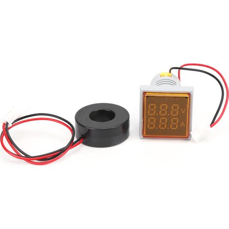 AD16-22FVA 2-in-1 Voltmeter-Amperemeter, Spannungs- und Stromprüfer, Messanzeige, Gelb (1/5)