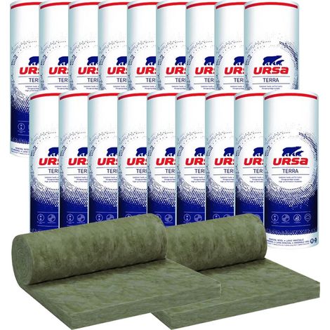 18 paquets de 2 rouleaux laine de verre URSA Hometec 32 MOB - Ep. 145mm - 54,90 m² - R 4.50 (1/4)