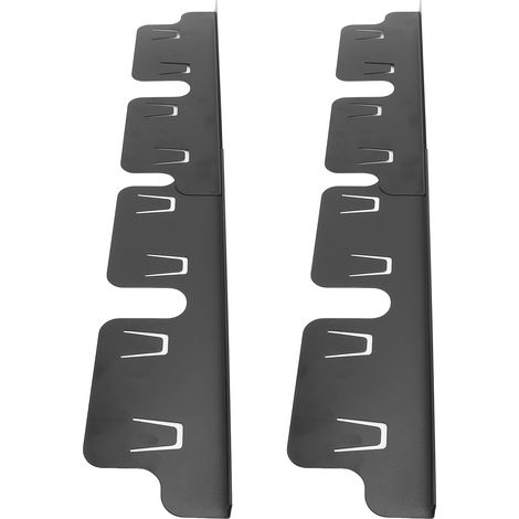 Lot de 2 paires de protections d'espace entre la cuisinière et le plan de travail, couleur noire, 35 x 10 cm, réglables, pour la cuisine. (1/5)