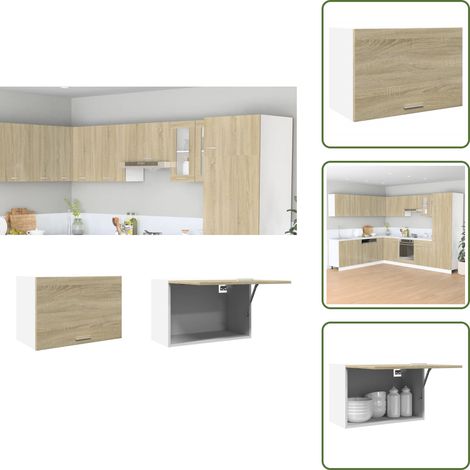 The Living Store Hängeschrank Sonoma-Eiche 60x31x40 cm Holzwerkstoff - Küchenregal - Hängeschrank - Wanderschrank - Küche Organisation - Speicherplatz Optimieren (1/5)