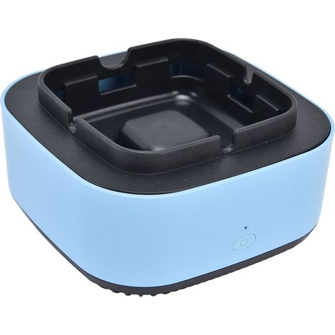 Aschenbecher-Luftreiniger, rauchfrei, multifunktional, batteriebetrieben, mit Negativ-Ionen-Technologie, für Zuhause, Auto, Büro, Blau (1/5)