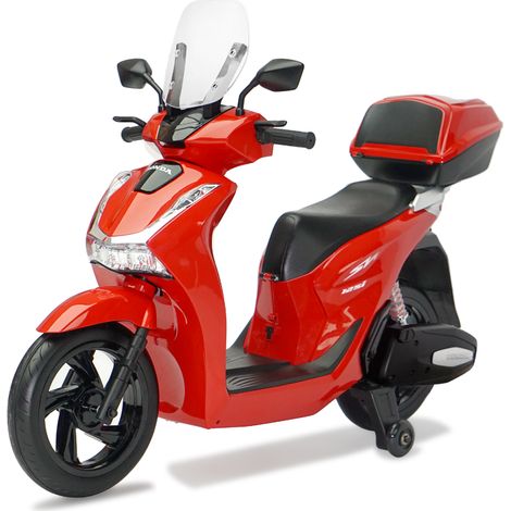 Moto Elettrica per Bambini 12V Scooter Rosso Honda SH125 (1/5)