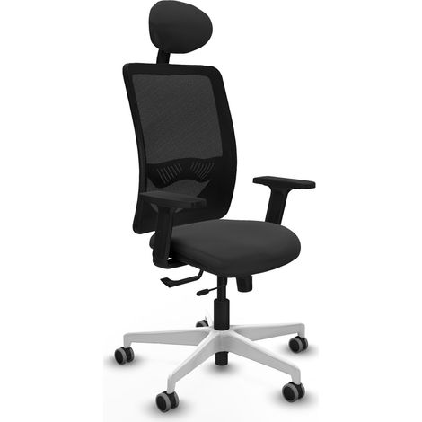 Chaise ergonomique piqueras y crespo Zulema noir accoudoirs réglables (1/2)