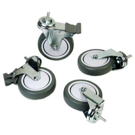 Archimede scaffale metallico set 4 ruote grandi in gomma cucina bagno garage cabina armadio