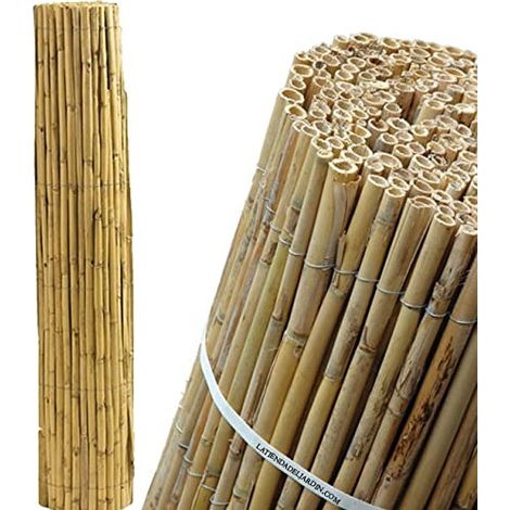 Schilfzaun 1x10 Meter Natürliches Schilfrohr für Zäune Zaun aus ganzem Rohr Durchgehendes Rohrblattgehäuse Dickes Schilf