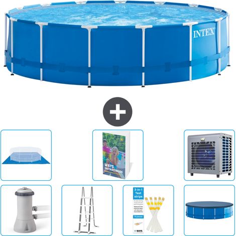 Intex Piscina con struttura Rotonda - 457x122 cm - 8-pezzi  S626 (1/3)