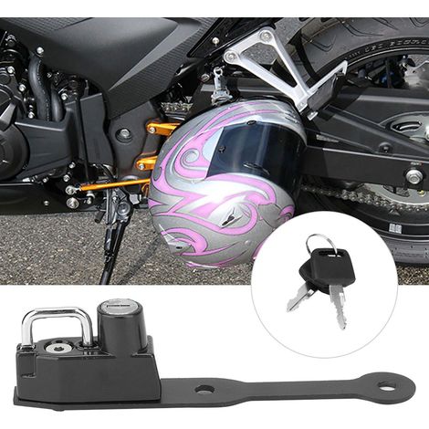 Motorrad-Diebstahlsicherung für Helme, linke Seite, passend für CBR400R, CBR500R, CB500F (Schwarz) (1/5)