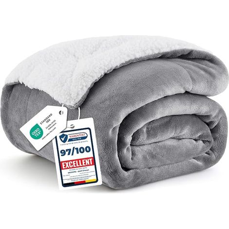 Fleece Blanket – Grey, 150 x 200 cm (1/5)