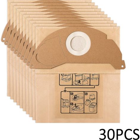 30 Sacs pour Aspirateur Karcher WD2 MV2 6.904-322.0 WD 2.200 WD2250 A2004 A2054 A2099,Remplacement pour Aspirateur Karcher (1/4)