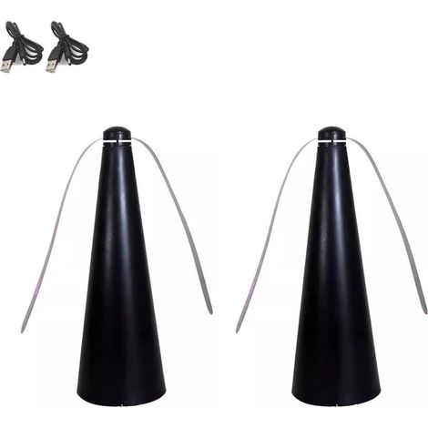 Lot de 2 Répulsif Insectes Volants, Mouches et Moustiques Repoussent Les Ventilateurs d'insectes, Gardez Les Insectes Loin de la Nourriture sans Utiliser de Produits Chimiques (1/5)