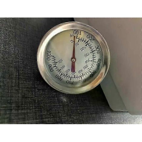 Thermomètre pour barbecue et fumoir en acier inoxydable, jauge de température 50-800 degrés Fahrenheit / 10-400 / 50-350 / 50-500 degrés Celsius, format : A6 (1/4)