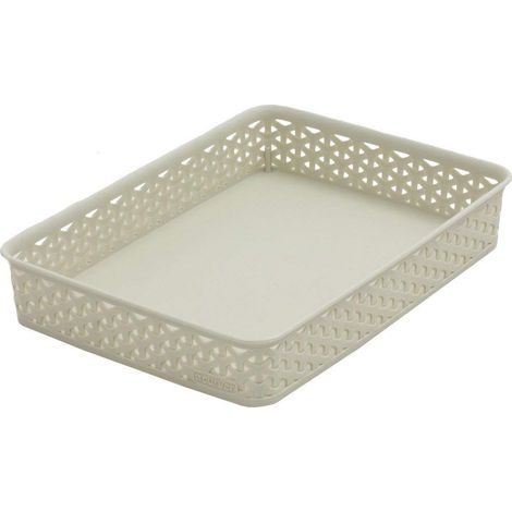 Curver - Bandeja Organizadora A4 MyStyle Rectangular - Color Blanco Roto