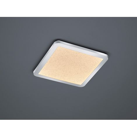 Cesar Led Dimmbare Chrom IP44 Quadratische Deckenleuchte 30x30 cm Trio Lighting (1/5)