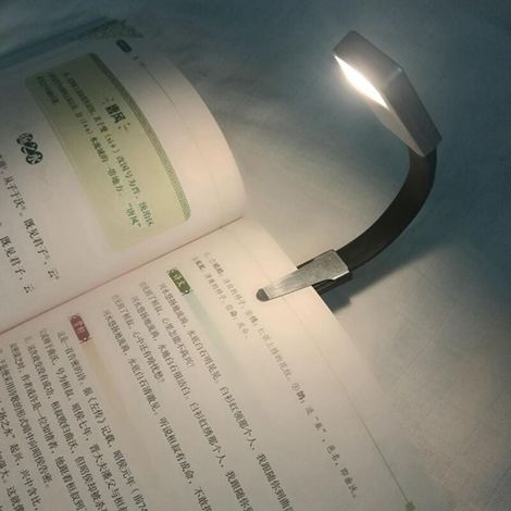 Ulisem Luce di lettura a LED Luce di lettura ricaricabile tramite USB 3 modalità Luminosità continua Lampada a clip flessibile a collo d'oca a 360° per la lettura notturna a letto Ch (1/4)