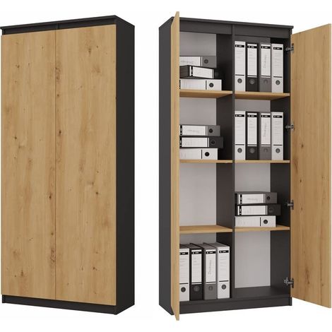 Libreria, antracite / rovere Artisan, 80 x 180 x 35 cm