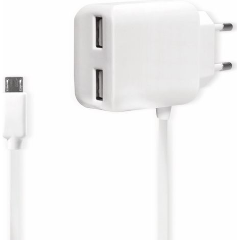 LogiLink USB Steckdosenadapter+Micro-USB-Kabel 2 x USB Port (PA0157W) (1/2)