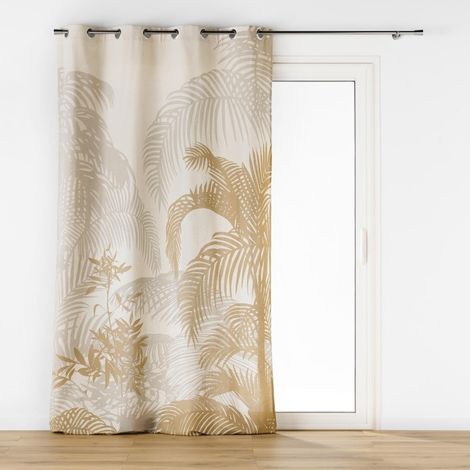 Douceur D'Intérieur – Rideau à œillets 140 x 260 cm en poly coton – Imprimé baobab moderne – Résistant à l'usure – Toucher doux et entretien facile (1/4)