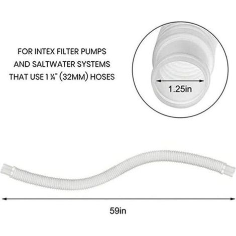 Intex Poolschlauch – 2 Stück – 150 cm – Transparentes PVC – 32 mm (1/3)