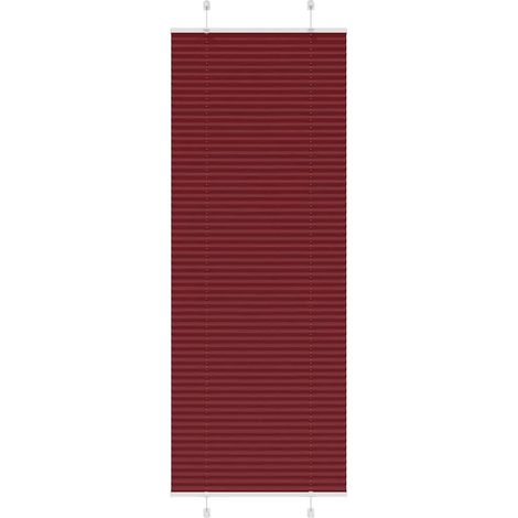 Plissee Bordeauxrot 80x200 cm Stoffbreite 79,4 cm Polyester