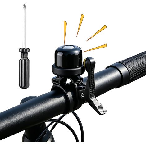 Sonnette Velo avec Compartiment Slot Caché Sonnette Velo pour Vélo de Route Gravel un son Puissant pour Trajet Urbain Laiton Étanche s'adapte au Guidon 20-22.2mm (1/5)