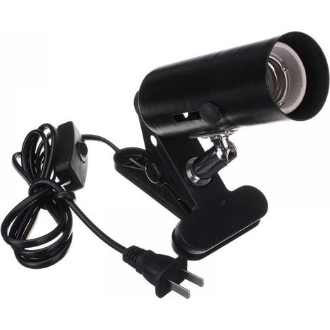 EASYCOMFORT Lampe chauffante Tortue Terrestre, Ampoules UVA UVB Lampe Chauffante Terrarium Infrarouge Lampe Pince pour Reptiles Noir (1/3)