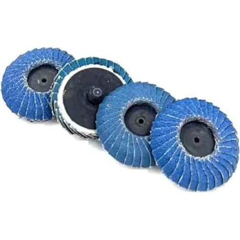 Lot de 4 disques à lamelles incurvés en oxyde de zirconium de 50 mm pour nettoyer les soudures, ébavurer les surfaces irrégulières
