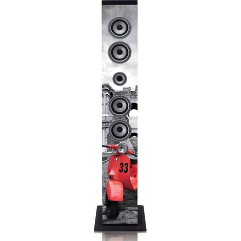 Altoparlante a torre Bluetooth, radio FM, riproduzione USB/SD