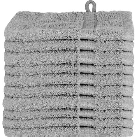 Serviette Invité SOLUND 10 pcs Gris 15 x 21 cm 550 gsm (1/5)