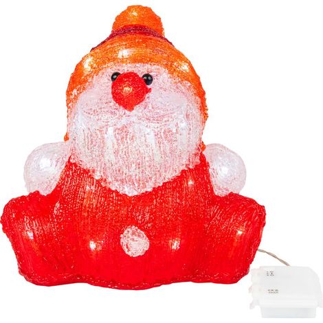Dekoration MagicHome Weihnachten, Weihnachtsmann, 30 LED, Timer, Acryl, 3xAA, IP44, Außenbereich, 24x21x24 cm (1/4)