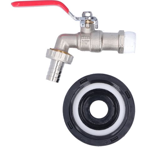 Adaptateur robinet cuve IBC filetage grossier laiton G1/2 raccord mâle vanne rechange 60mm avec capuchon vis (1/5)