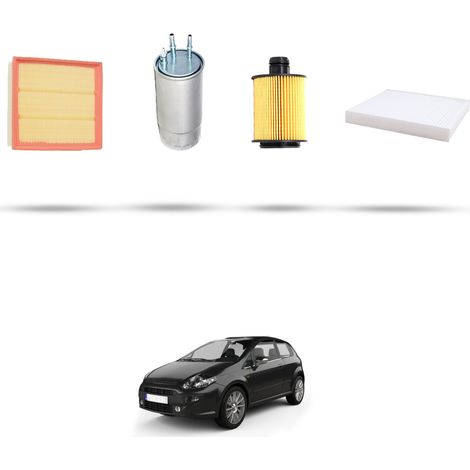 Kit tagliando 4 filtri compatibile con Fiat Punto Evo 1.6 MJT 88kw dal 2009 (1/5)